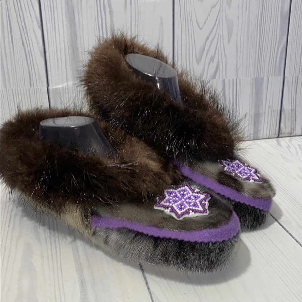 Grace Pollock Signed Handmade Moccasins